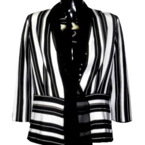 Black and White Striped Frank Layman Jacket